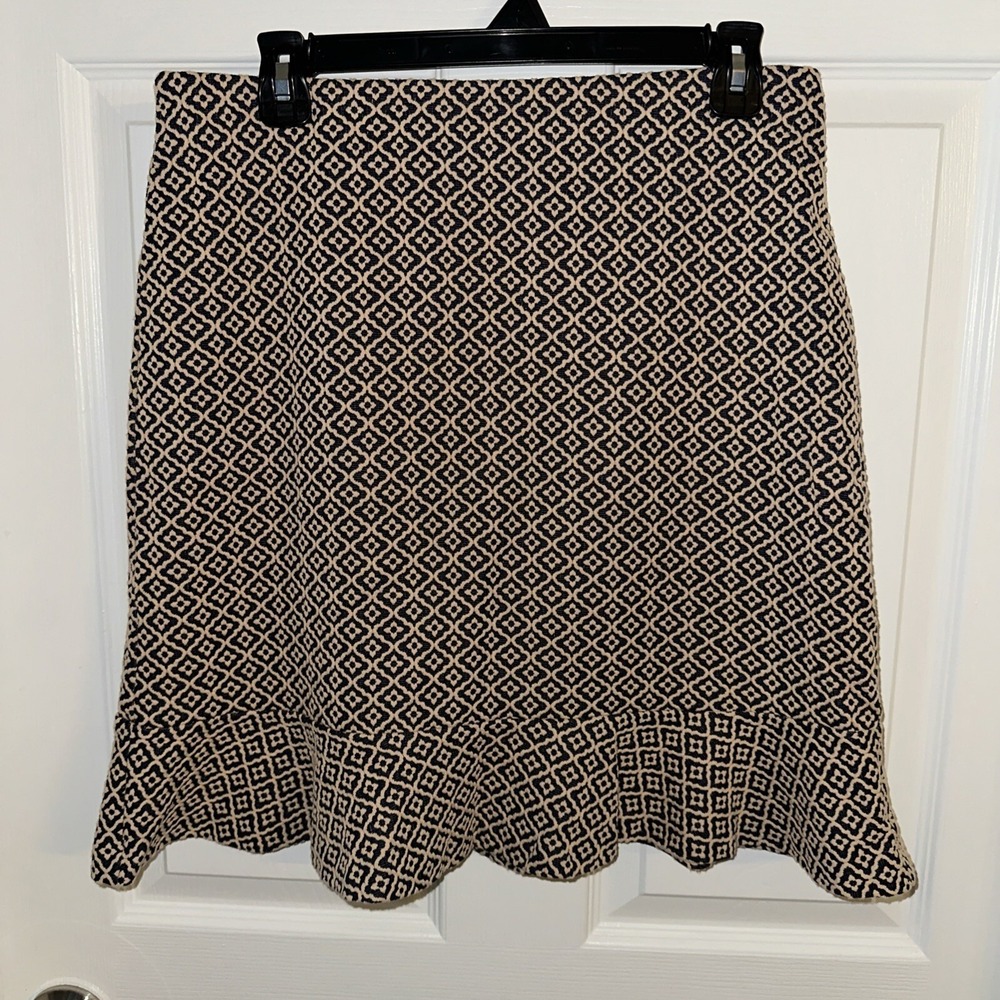 Ann Taylor LOFT mini skirt‎ Womens Sz M Green Tweed